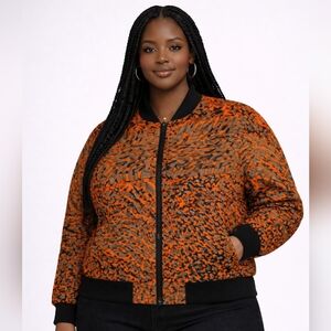 Women’s XL African Print Bomber Jacket